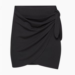 Aritzia Wilfred Saturn Black Wrap Mini Skirt